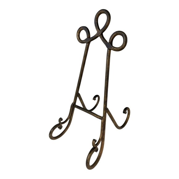 IMAX Worldwide Home Metal Easel Stand – Vintage Bronze Finish – Ornate Scroll - Picture 3 of 5